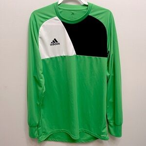 Adidas Goalie Aeroready Green and Black Soccer Elbow Padded Long Sleeve Shirt